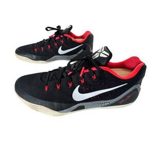 Nike Kobe 9 IX EM Men's Size 12 Shoes Laser Crimson Black 646701-001 Sneakers